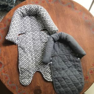 Two Grey Infant Neck Supports for Car seat